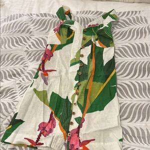 Farm Rio Floral Button-Down Dress